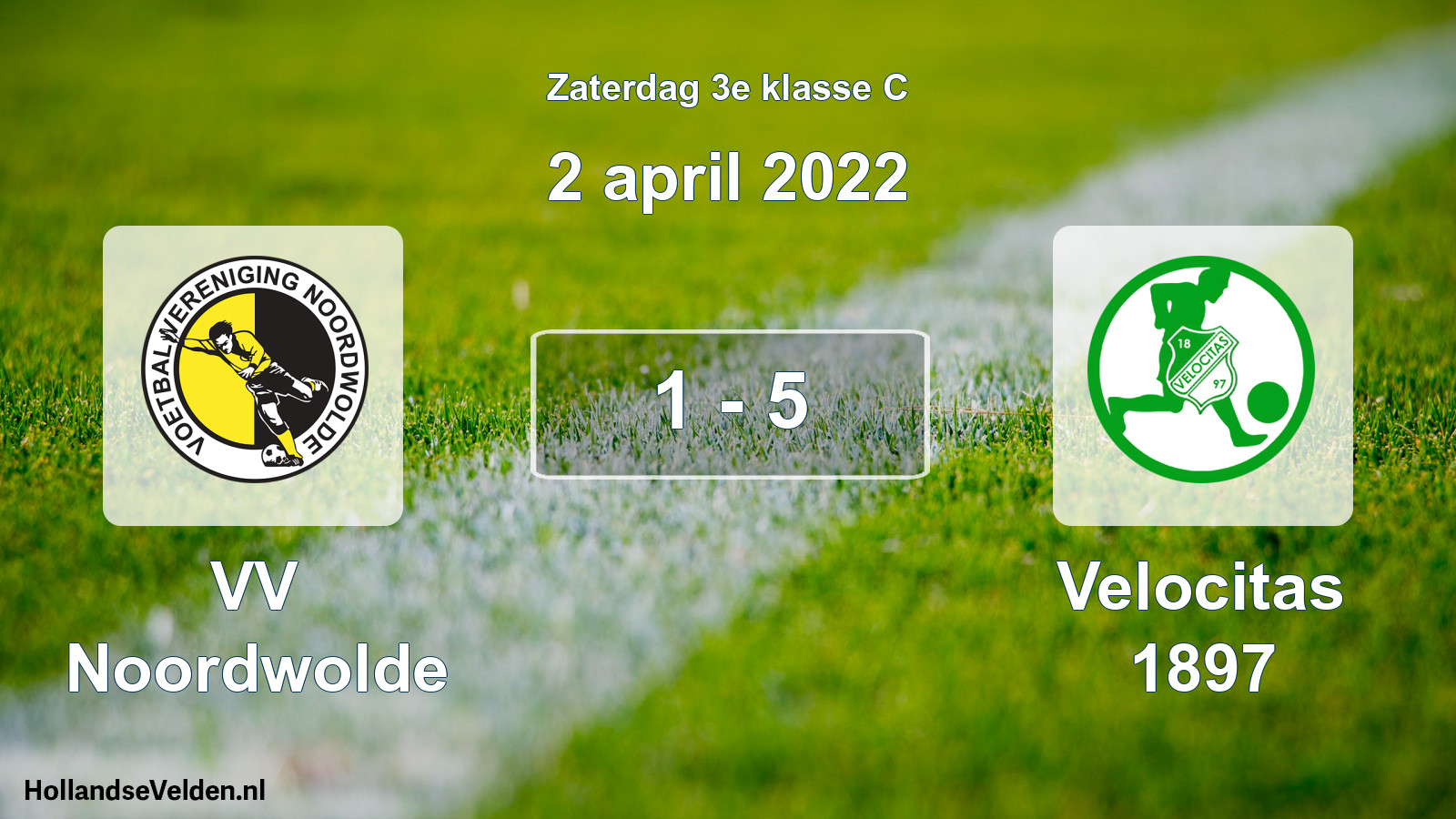 Total number of matches played: VV Noordwolde - Velocitas 1897 1 - 5 (2 April 2022)