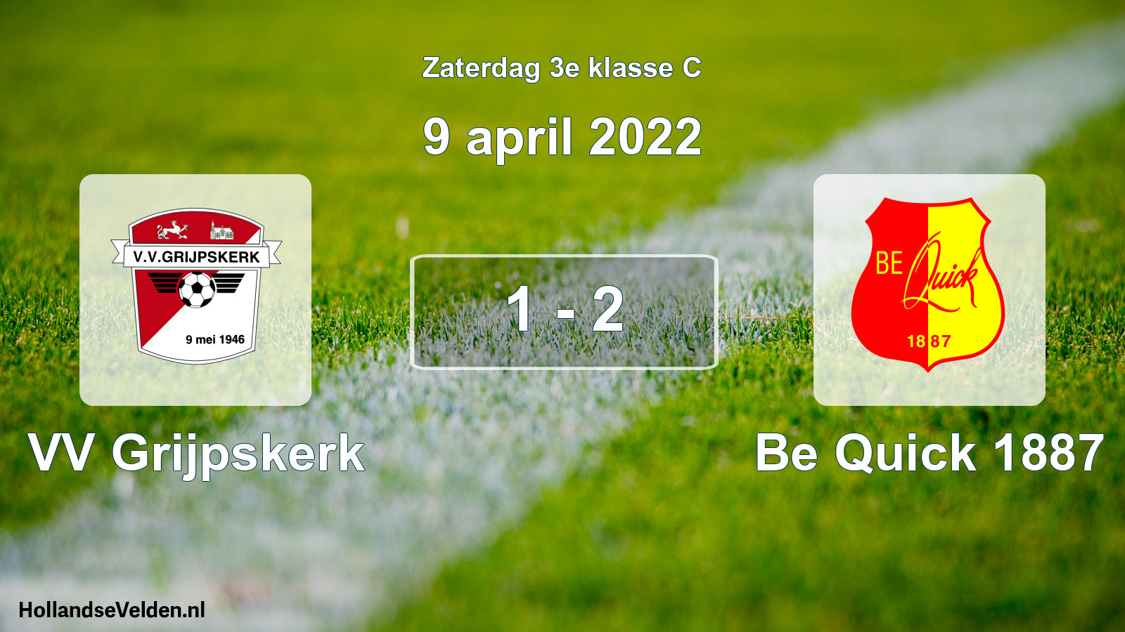 Total number of matches played: VV Grijpskerk - Be Quick 1887 1 - 2 (9 April 2022)