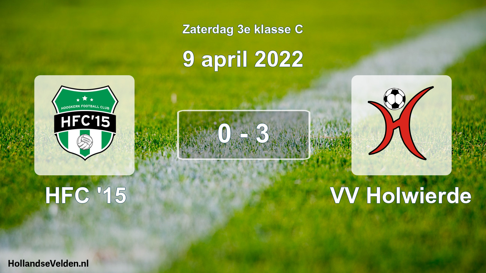 Total number of matches played: HFC '15 - VV Holwierde 0 - 3 (9 April 2022)