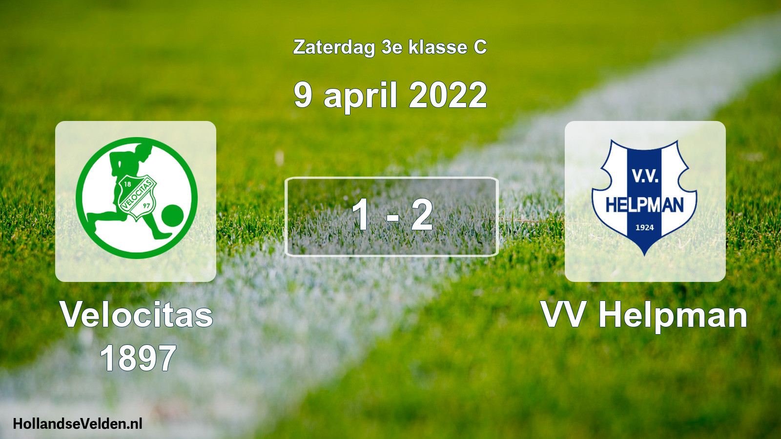 Total number of matches played: Velocitas 1897 - VV Helpman 1 - 2 (9 April 2022)