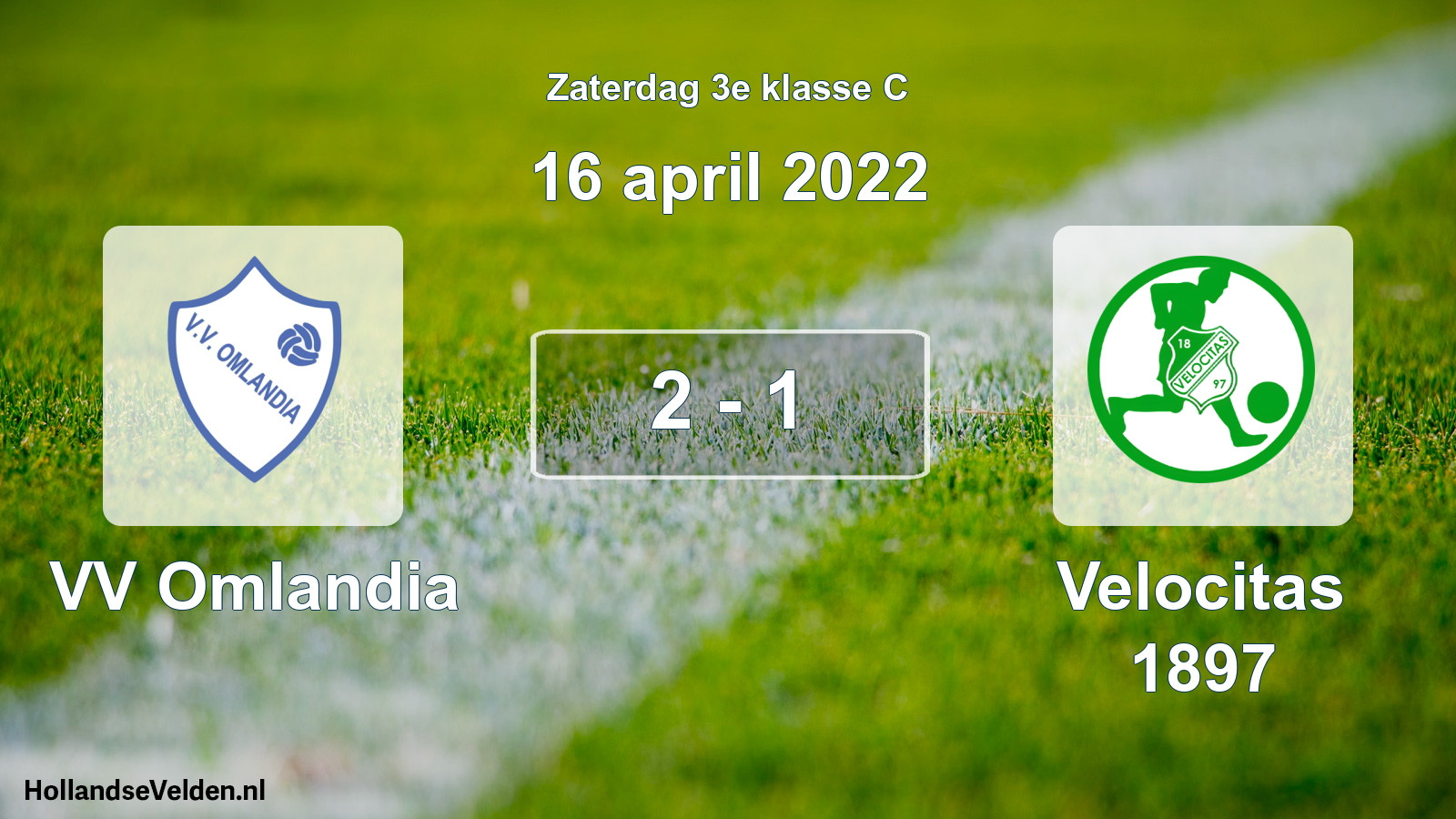 Total number of matches played: VV Omlandia - Velocitas 1897 2 - 1 (16 April 2022)