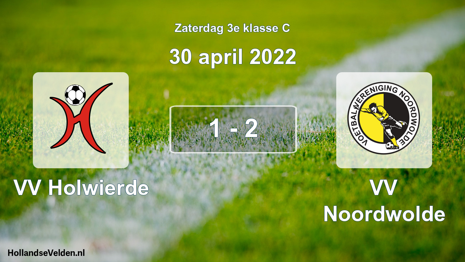Total number of matches played: VV Holwierde - VV Noordwolde 1 - 2 (30 April 2022)