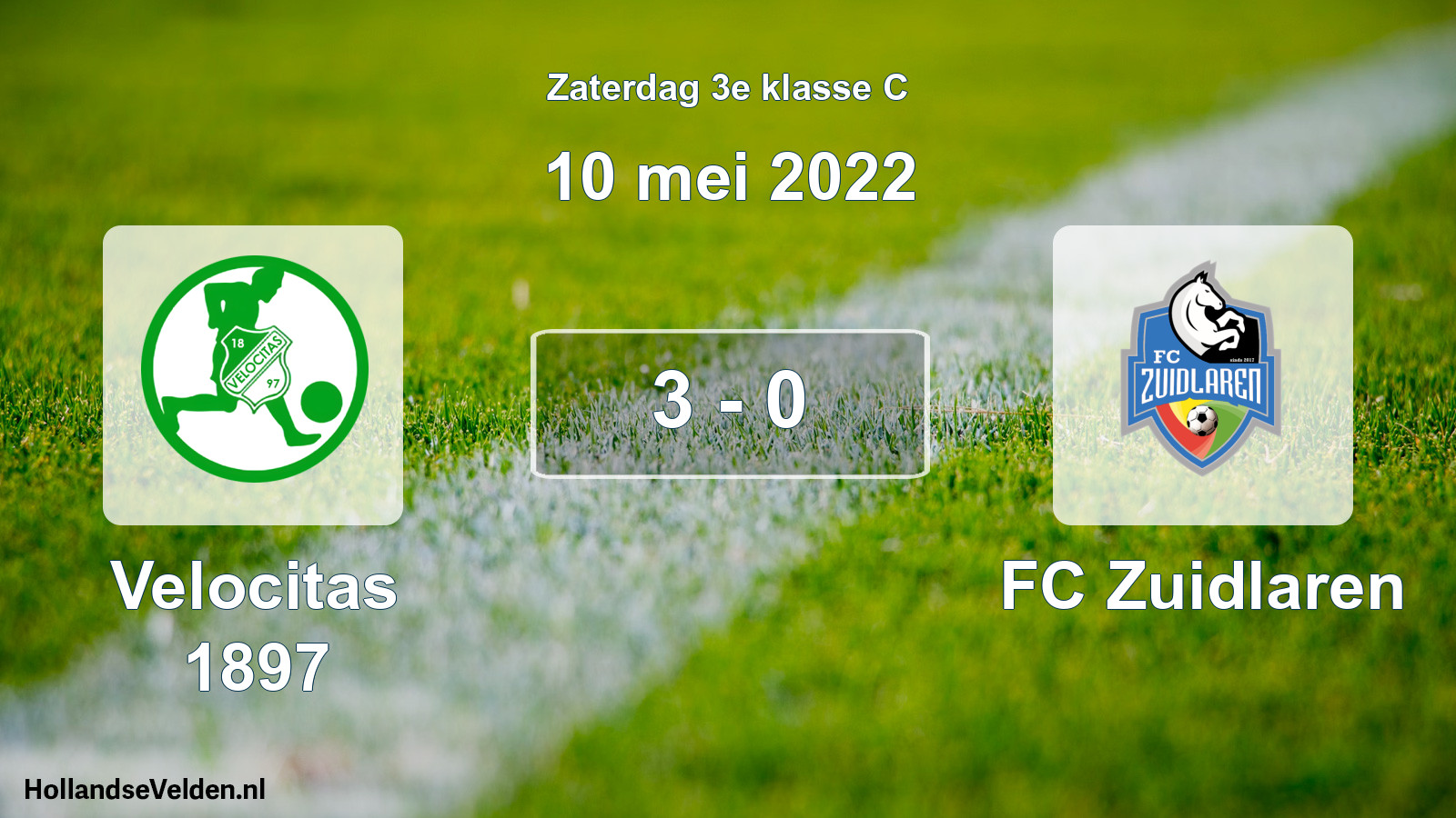 Total number of matches played: Velocitas 1897 - FC Zuidlaren 3 - 0 (10 May 2022)