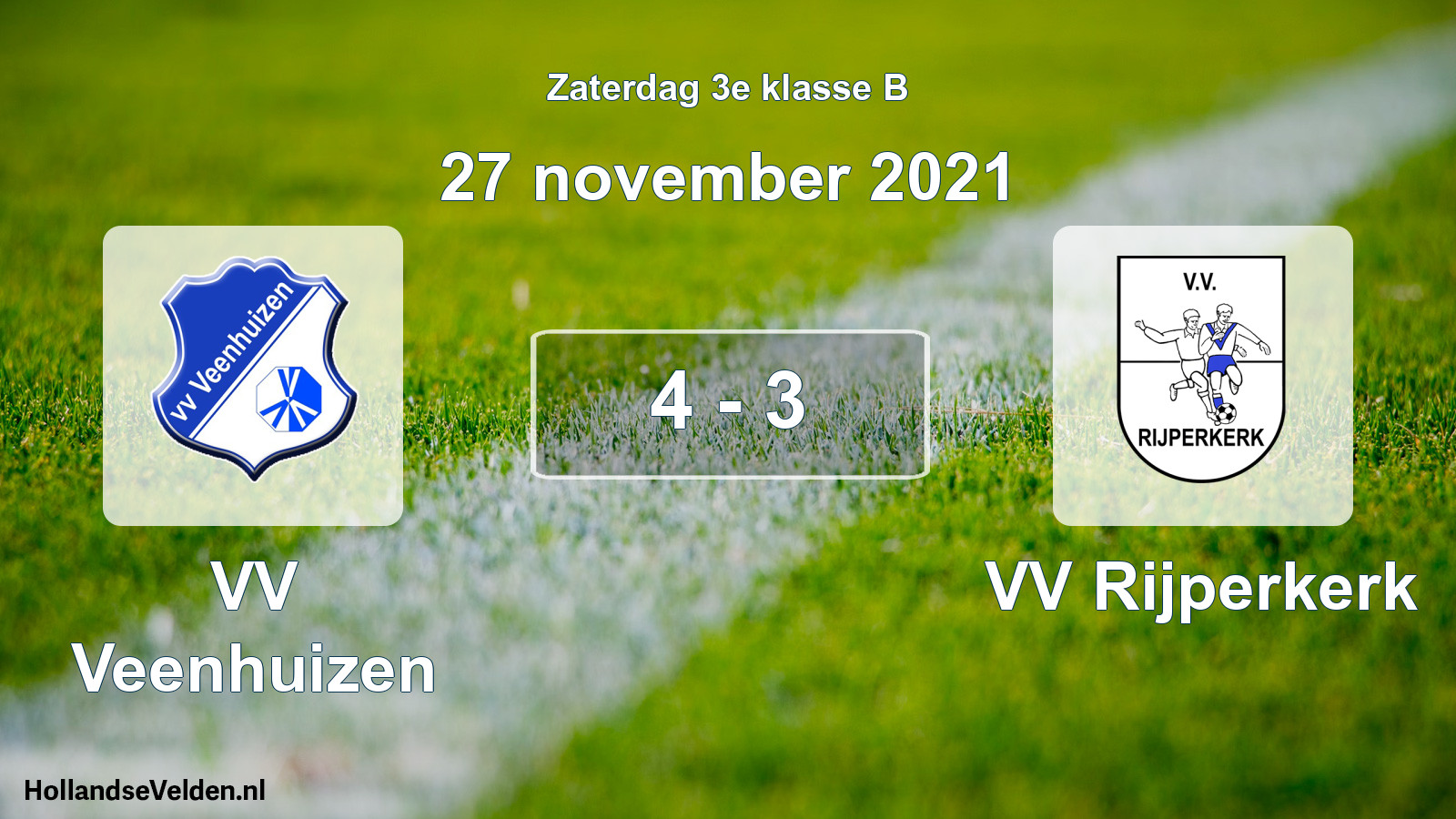 Total number of matches played: VV Veenhuizen - VV Rijperkerk 4 - 3 (27 November 2021)