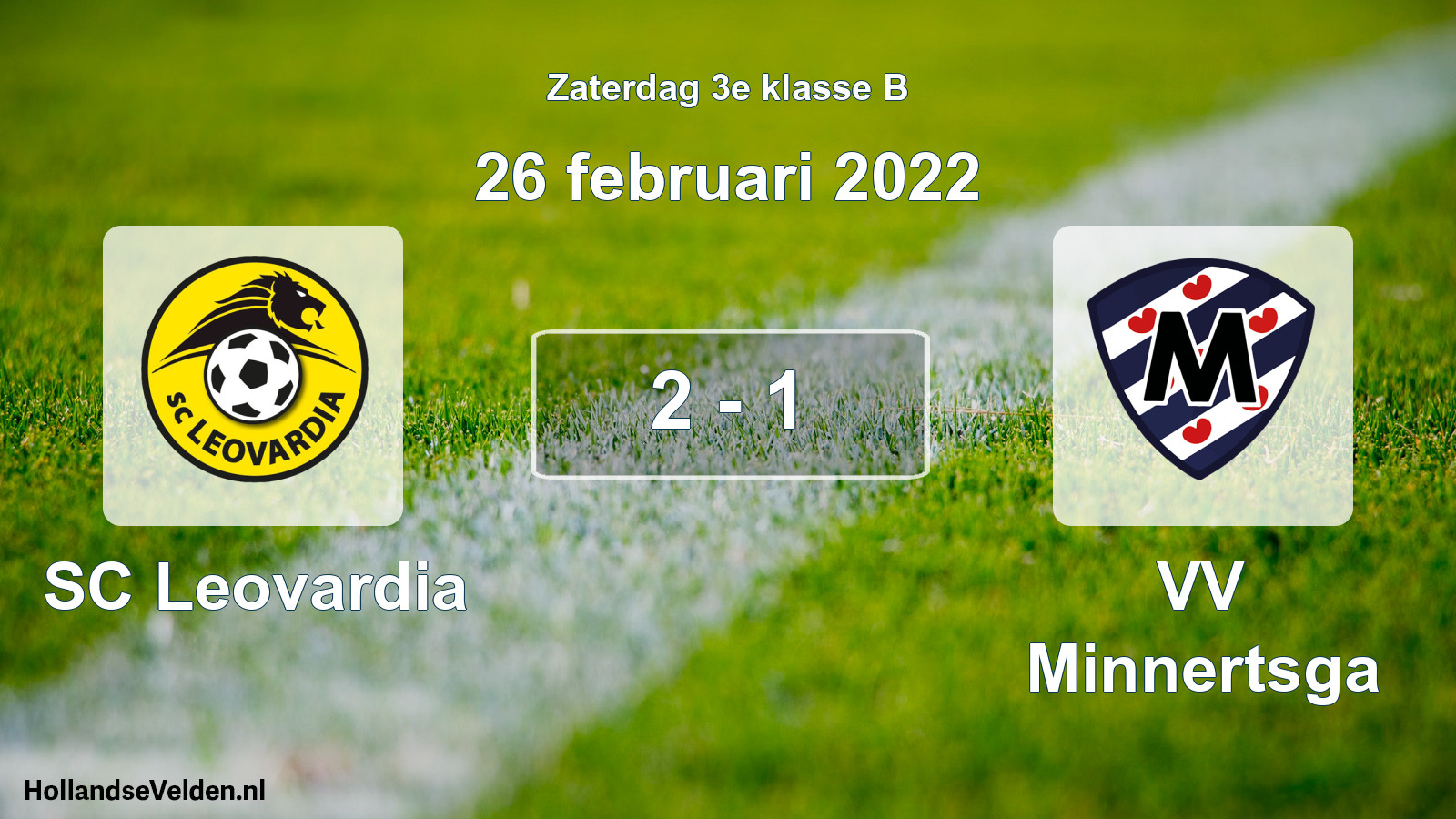 Total number of matches played: SC Leovardia - VV Minnertsga 2 - 1 (26 February 2022)