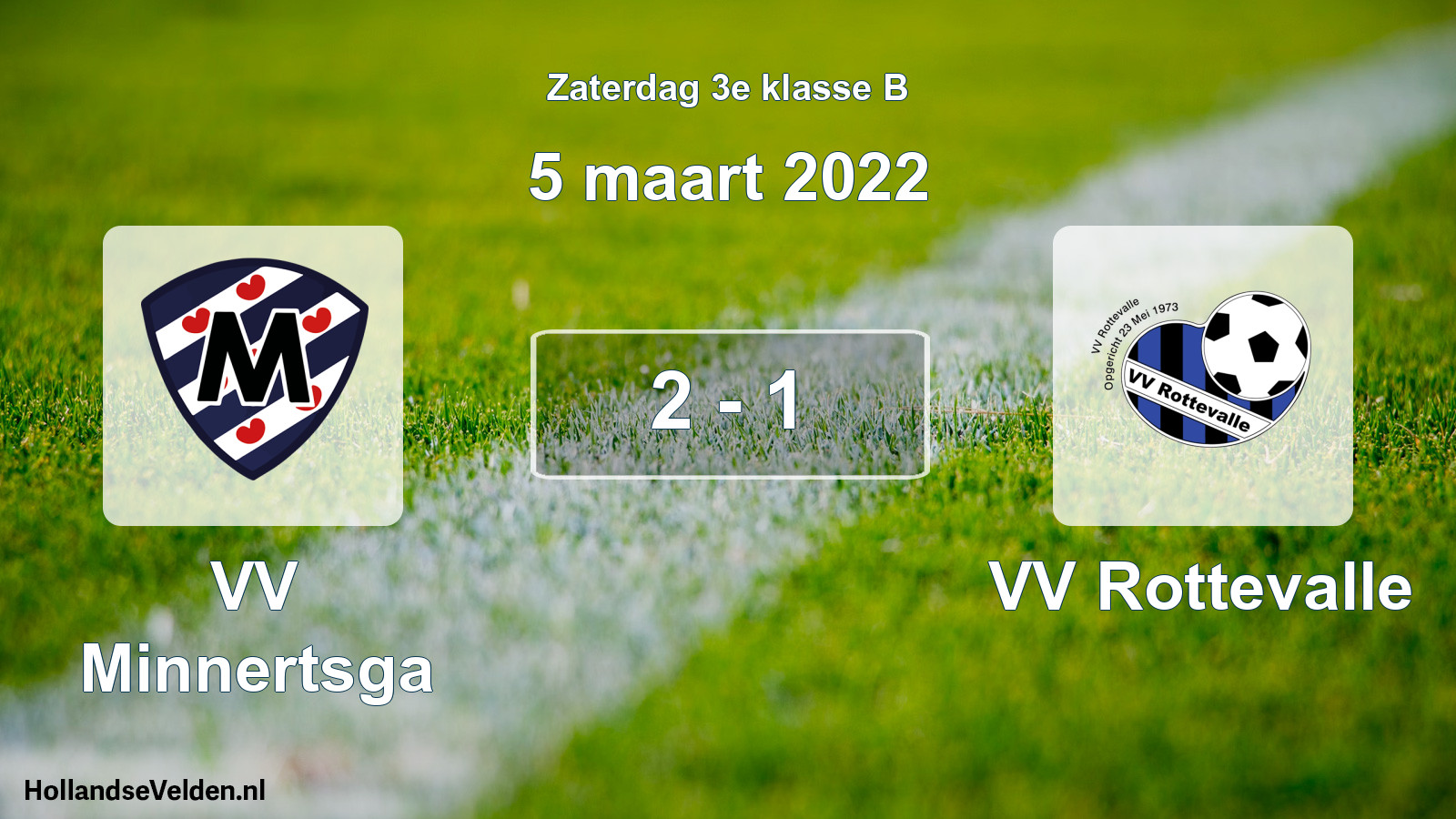 Total number of matches played: VV Minnertsga - VV Rottevalle 2 - 1 (5 March 2022)