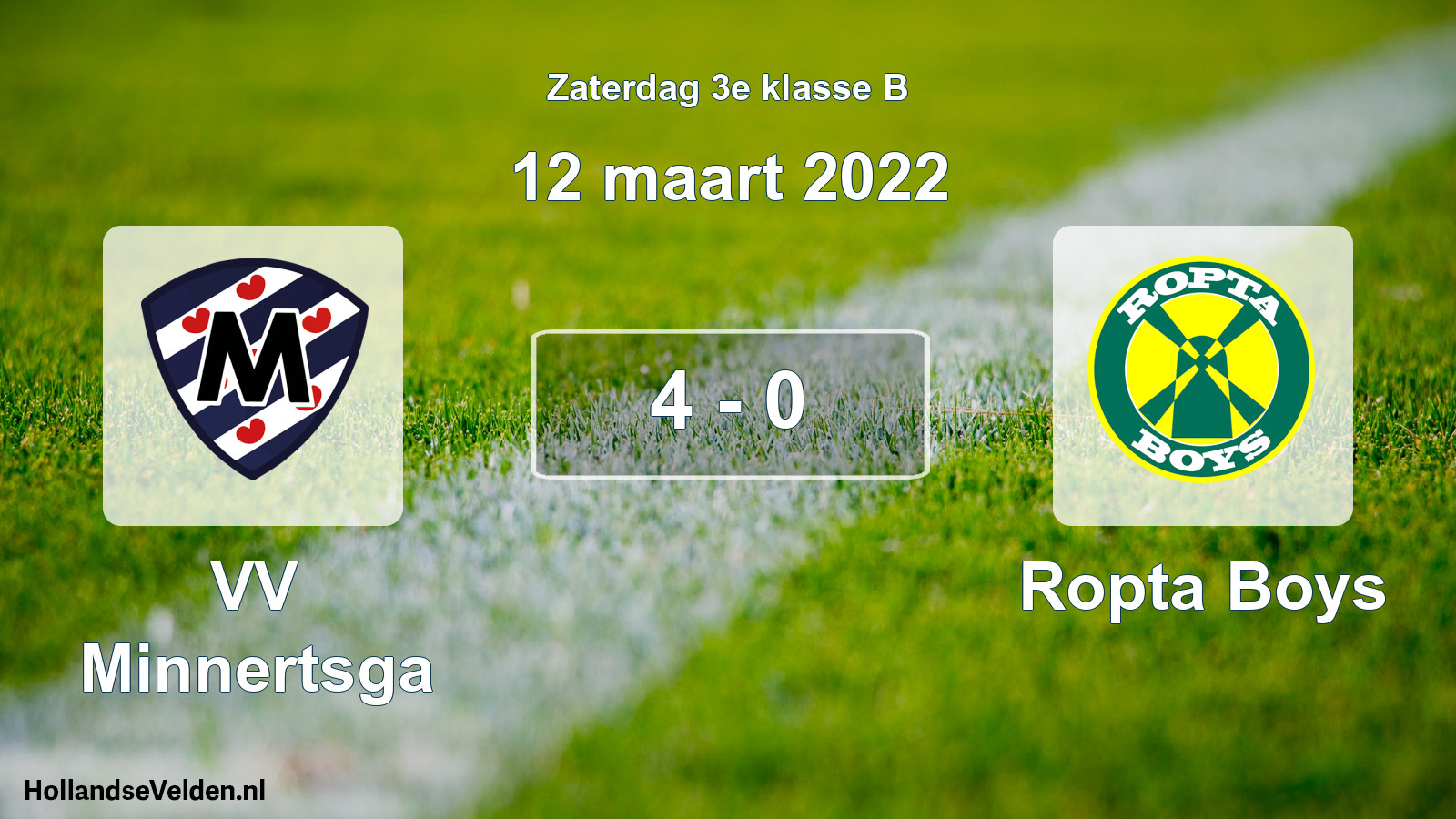 Total number of matches played: VV Minnertsga - Ropta Boys 4 - 0 (12 March 2022)