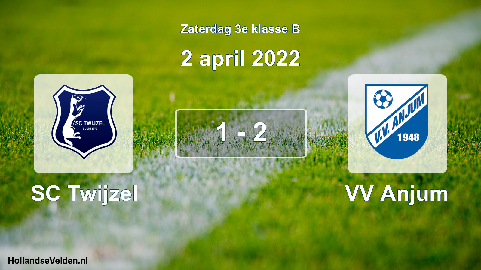 Total number of matches played: SC Twijzel - VV Anjum 1 - 2 (2 April 2022)