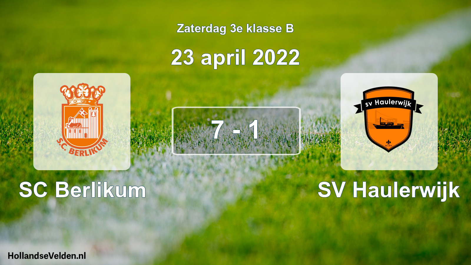 Total number of matches played: SC Berlikum - SV Haulerwijk 7 - 1 (23 April 2022)