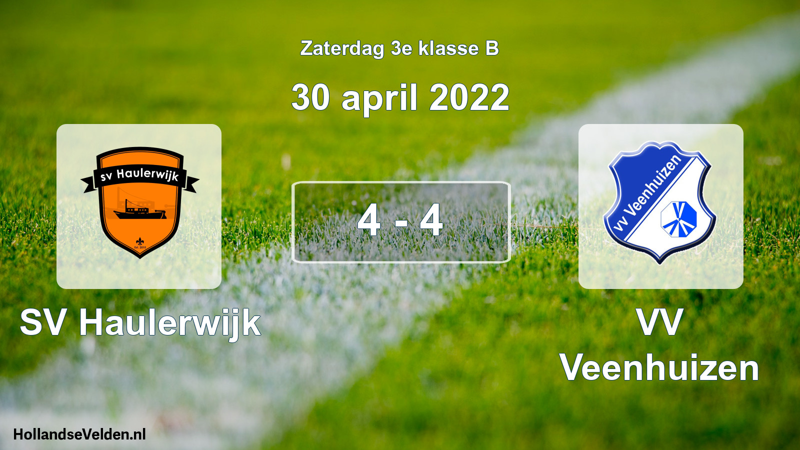 Total number of matches played: SV Haulerwijk - VV Veenhuizen 4 - 4 (30 April 2022)
