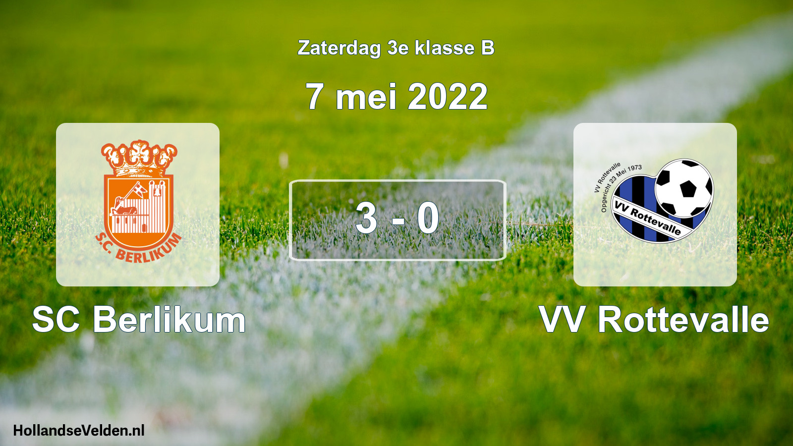 Total number of matches played: SC Berlikum - VV Rottevalle 3 - 0 (7 May 2022)
