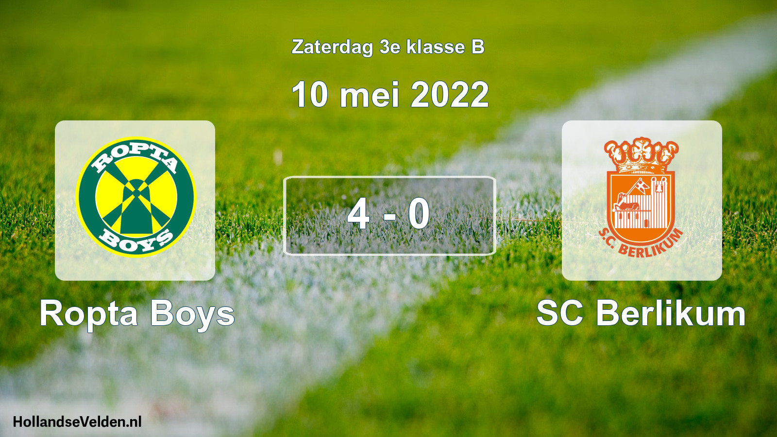 Total number of matches played: Ropta Boys - SC Berlikum 4 - 0 (10 May 2022)