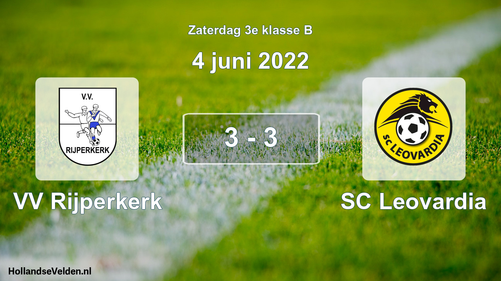 Total number of matches played: VV Rijperkerk - SC Leovardia 3 - 3 (4 June 2022)