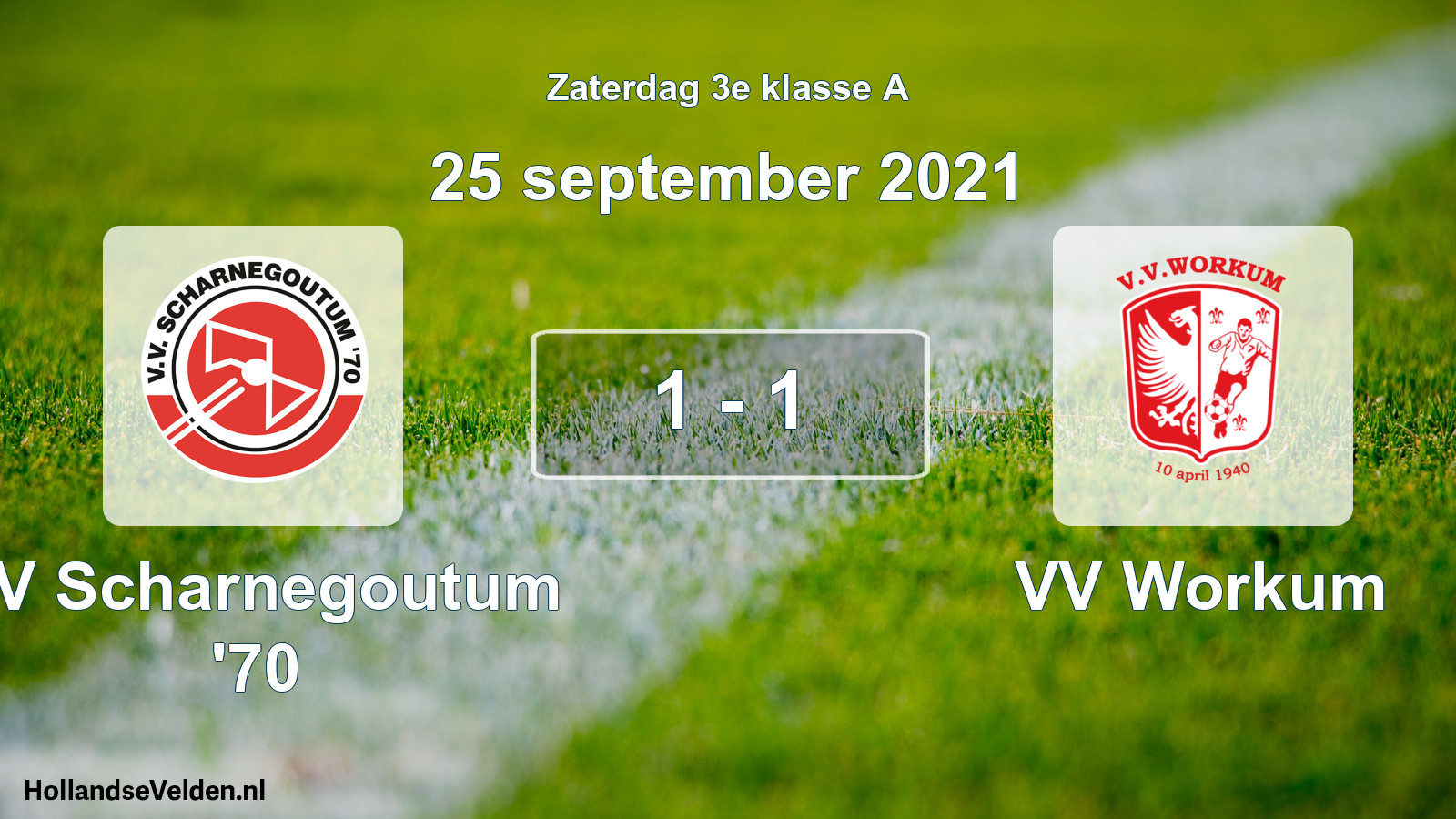 Total number of matches played: VV Scharnegoutum '70 - VV Workum 1 - 1 (25 September 2021)