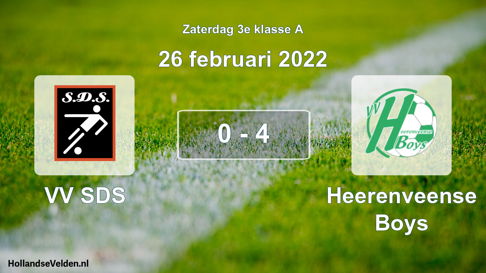 Total number of matches played: VV SDS - Heerenveense Boys 0 - 4 (26 February 2022)