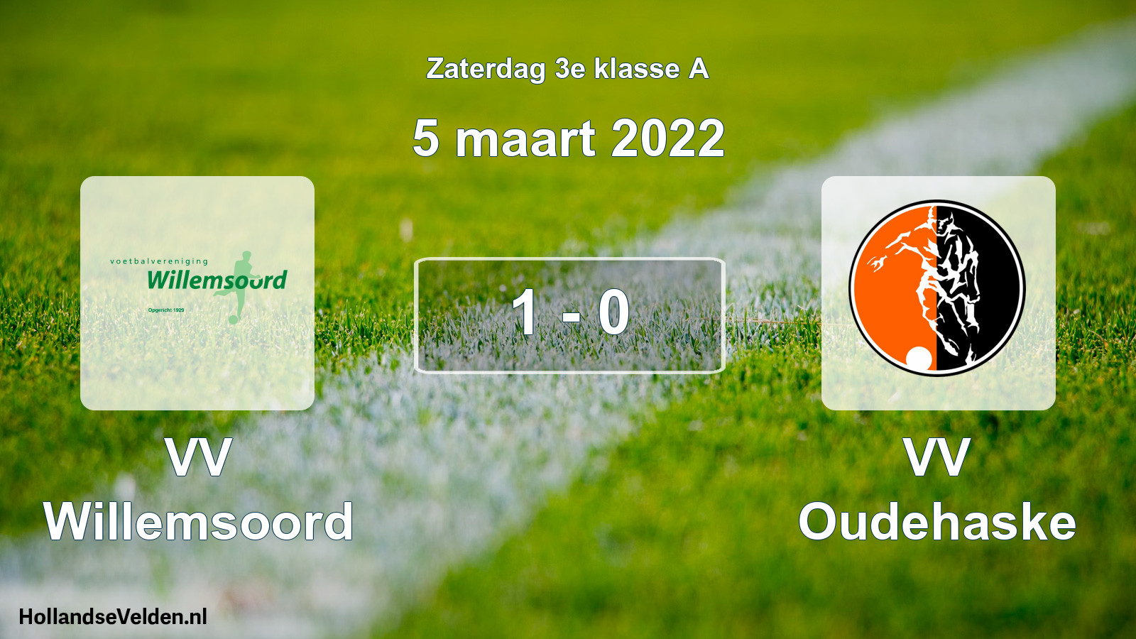 Total number of matches played: VV Willemsoord - VV Oudehaske 1 - 0 (5 March 2022)