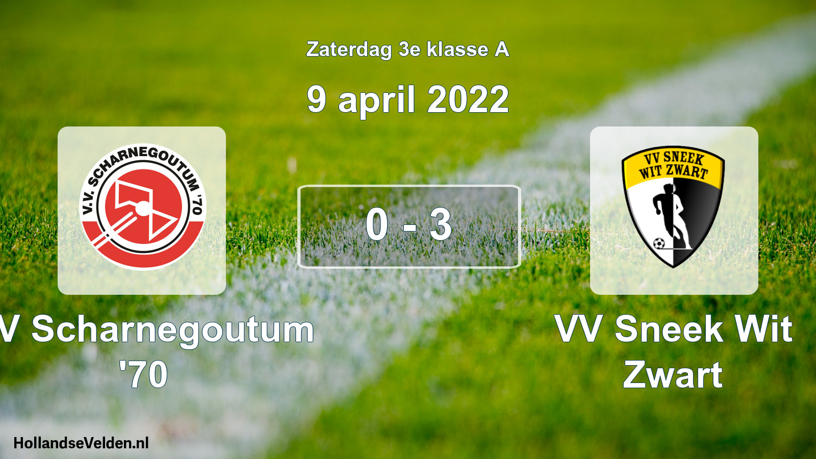 Total number of matches played: VV Scharnegoutum '70 - VV Sneek Wit Zwart 0 - 3 (9 April 2022)