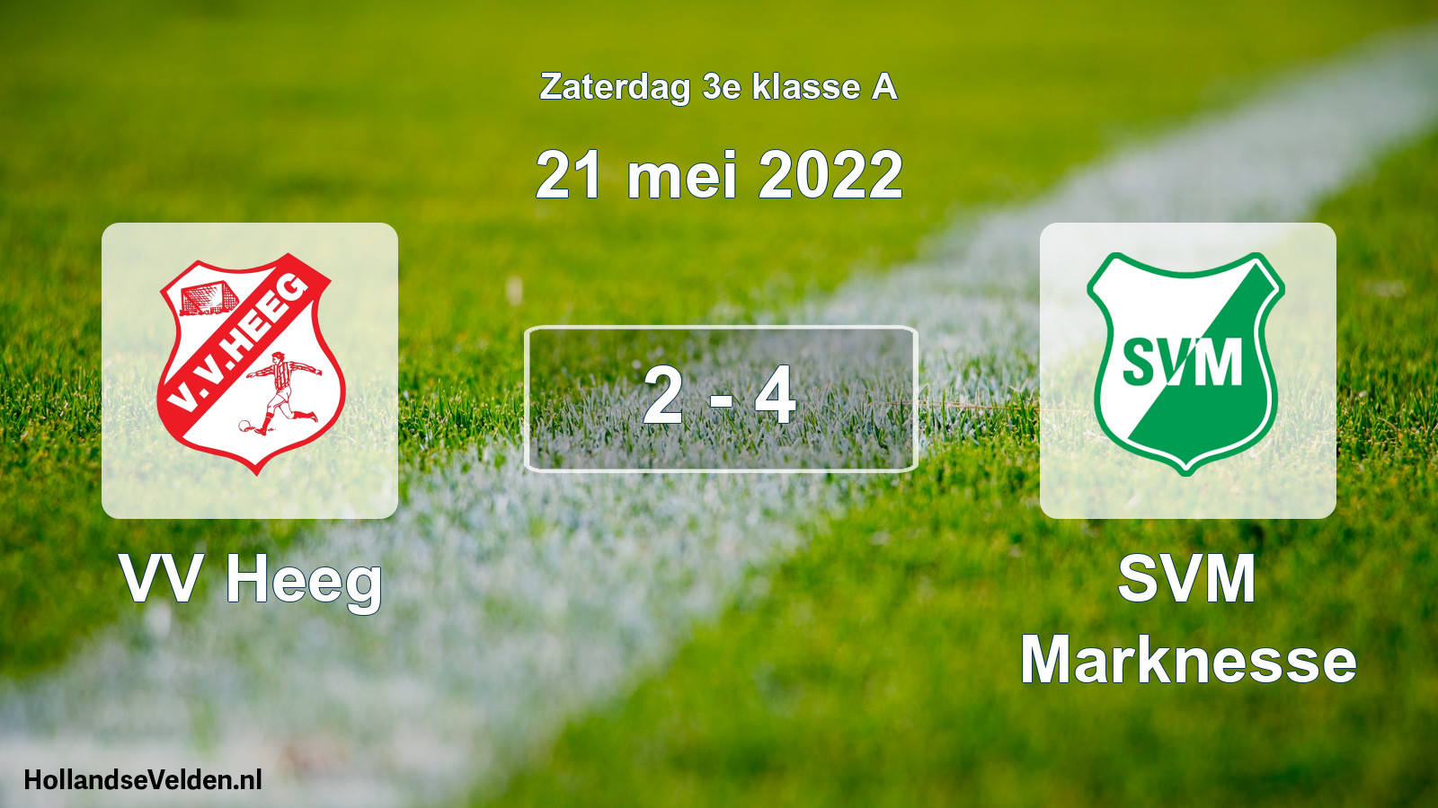 Total number of matches played: VV Heeg - SVM Marknesse 2 - 4 (21 May 2022)