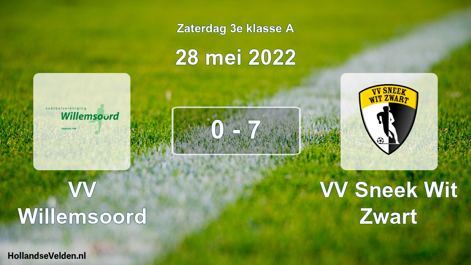 Total number of matches played: VV Willemsoord - VV Sneek Wit Zwart 0 - 7 (28 May 2022)