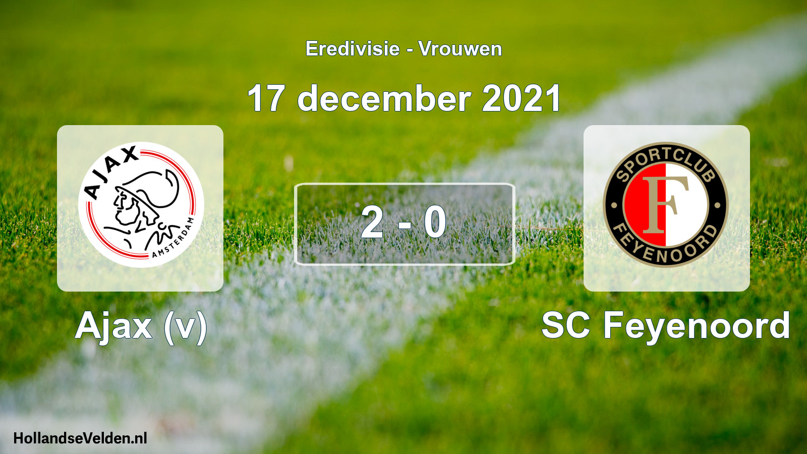 Total number of matches played: Ajax (v) - SC Feyenoord 2 - 0 (17 December 2021)