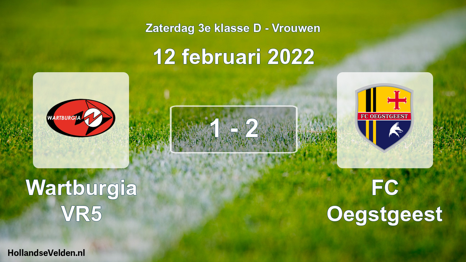 Total number of matches played: Wartburgia VR5 - FC Oegstgeest 1 - 2 (12 February 2022)