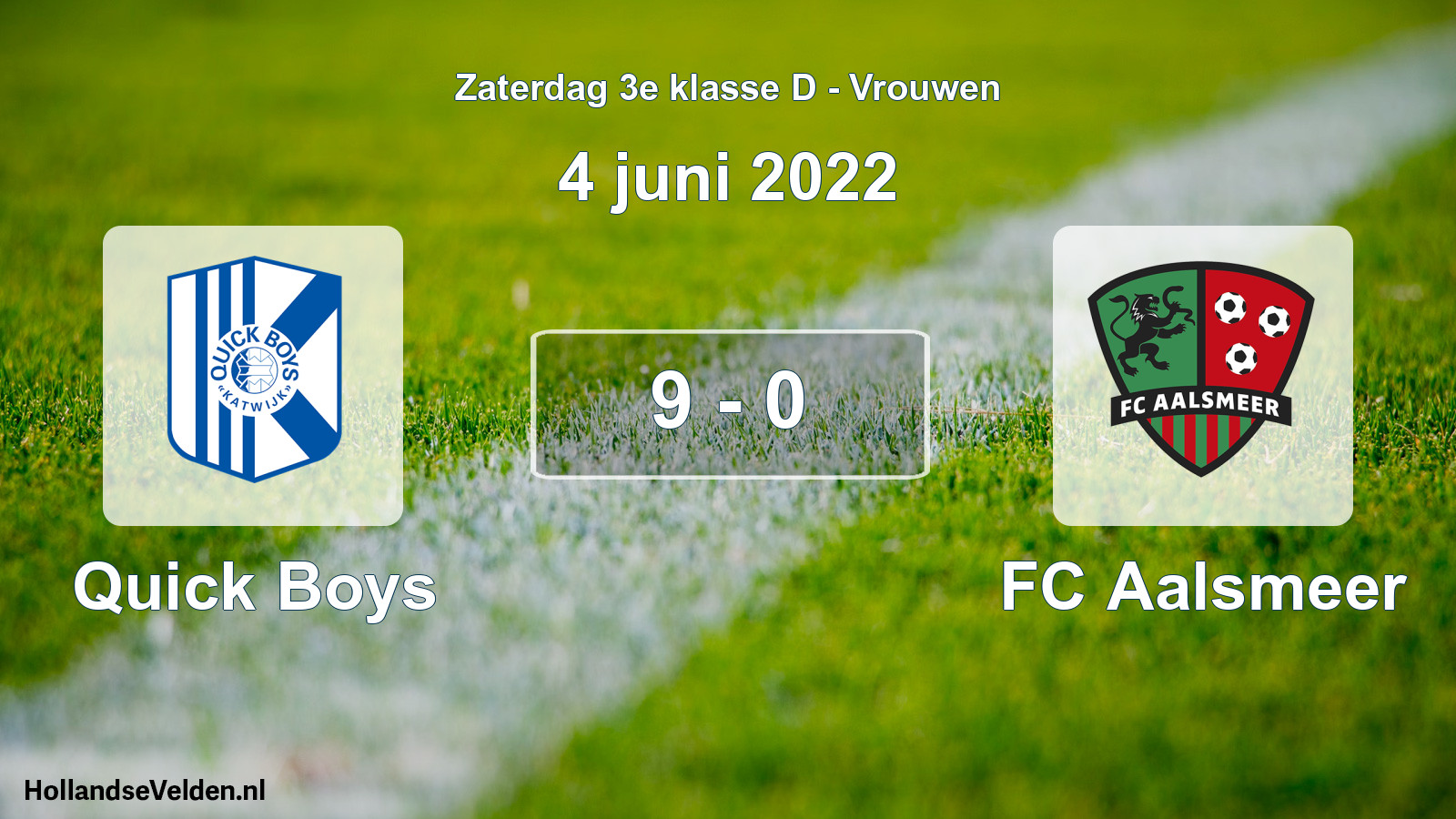 Total number of matches played: Quick Boys - FC Aalsmeer 9 - 0 (4 June 2022)