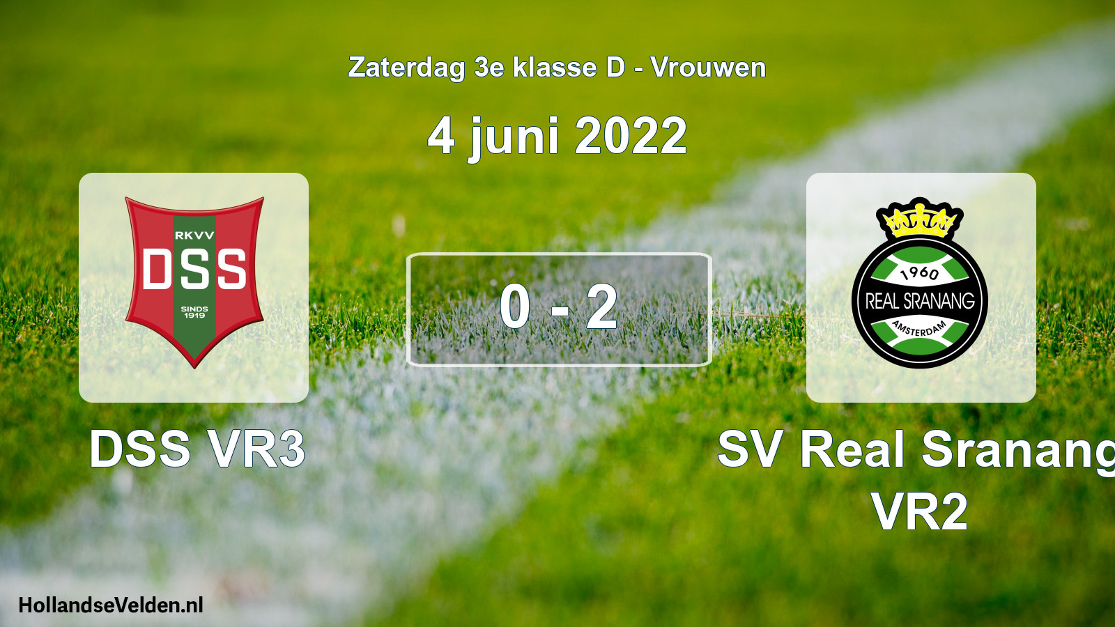 Total number of matches played: DSS VR3 - SV Real Sranang VR2 0 - 2 (4 June 2022)