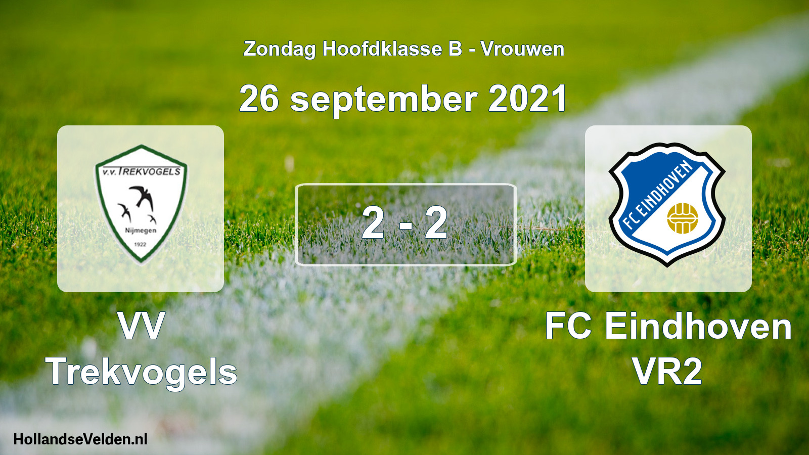 Gespeelde wedstrijd: VV Trekvogels - FC Eindhoven VR2 2 - 2 (26 september 2021)