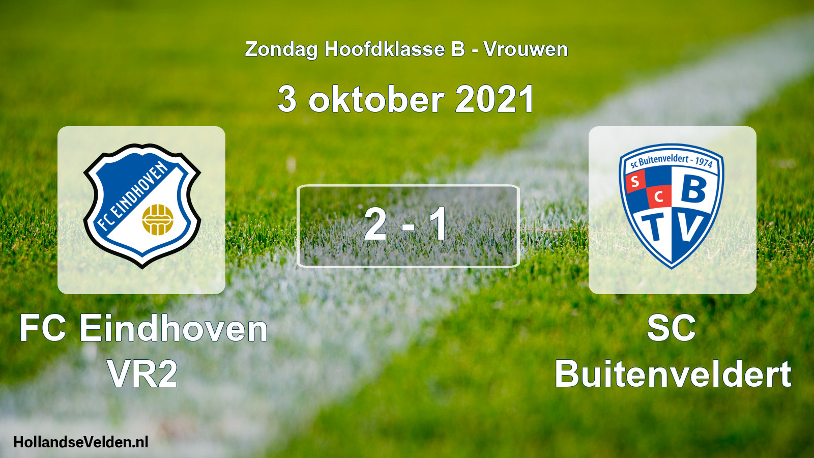 Total number of matches played: FC Eindhoven VR2 - SC Buitenveldert 2 - 1 (3 October 2021)