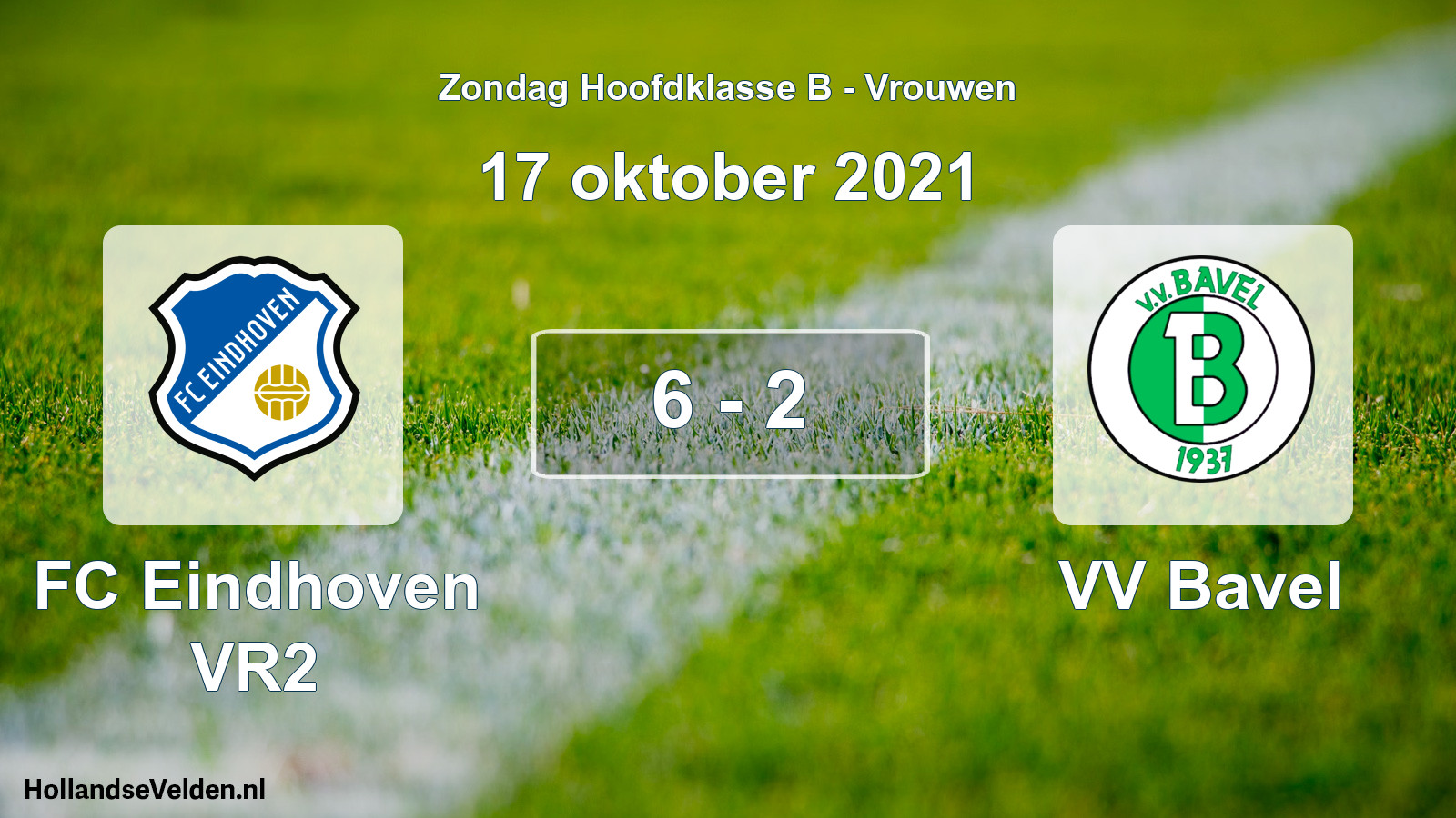 Gespeelde wedstrijd: FC Eindhoven VR2 - VV Bavel 6 - 2 (17 oktober 2021)