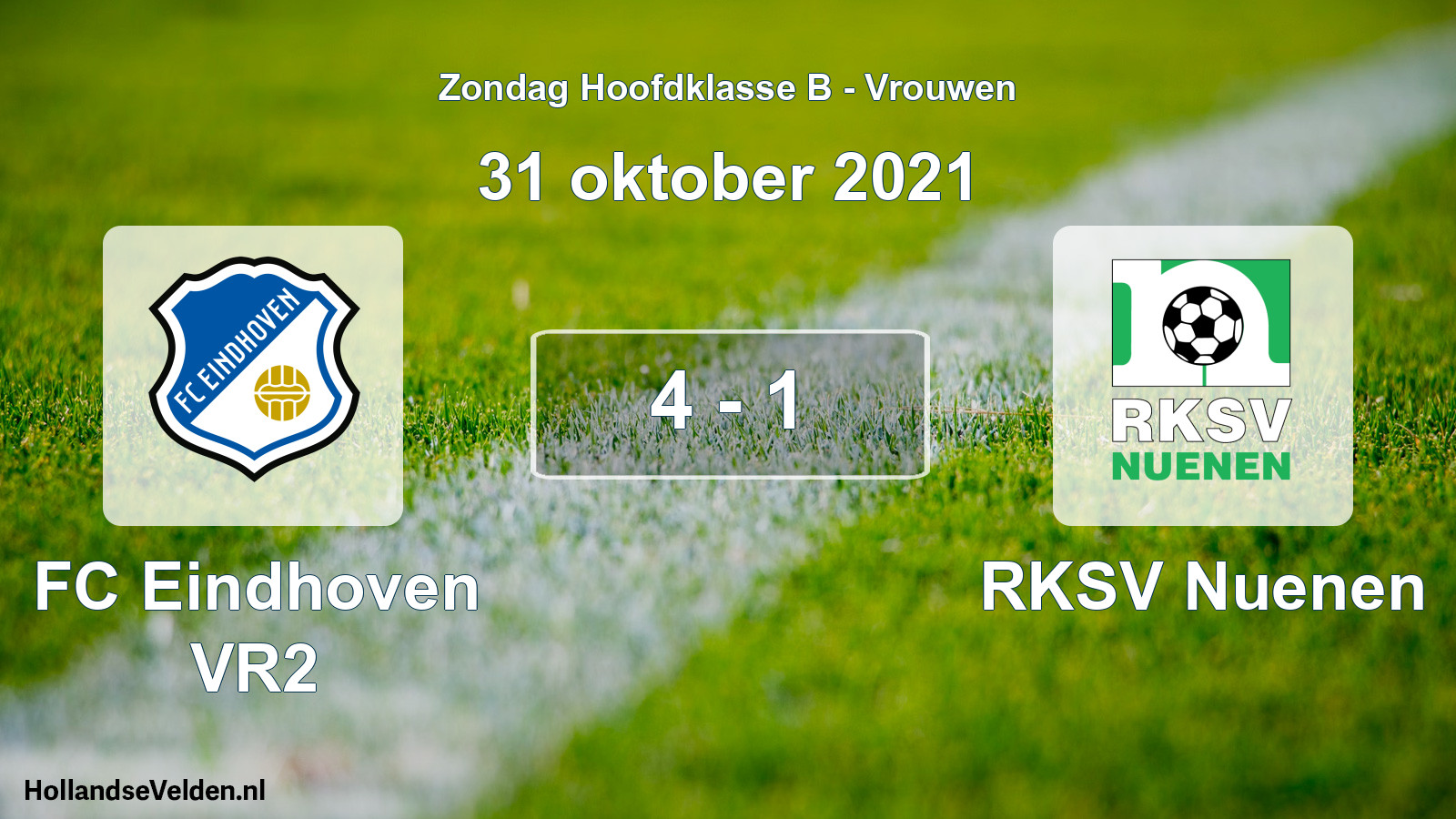 Gespeelde wedstrijd: FC Eindhoven VR2 - RKSV Nuenen 4 - 1 (31 oktober 2021)