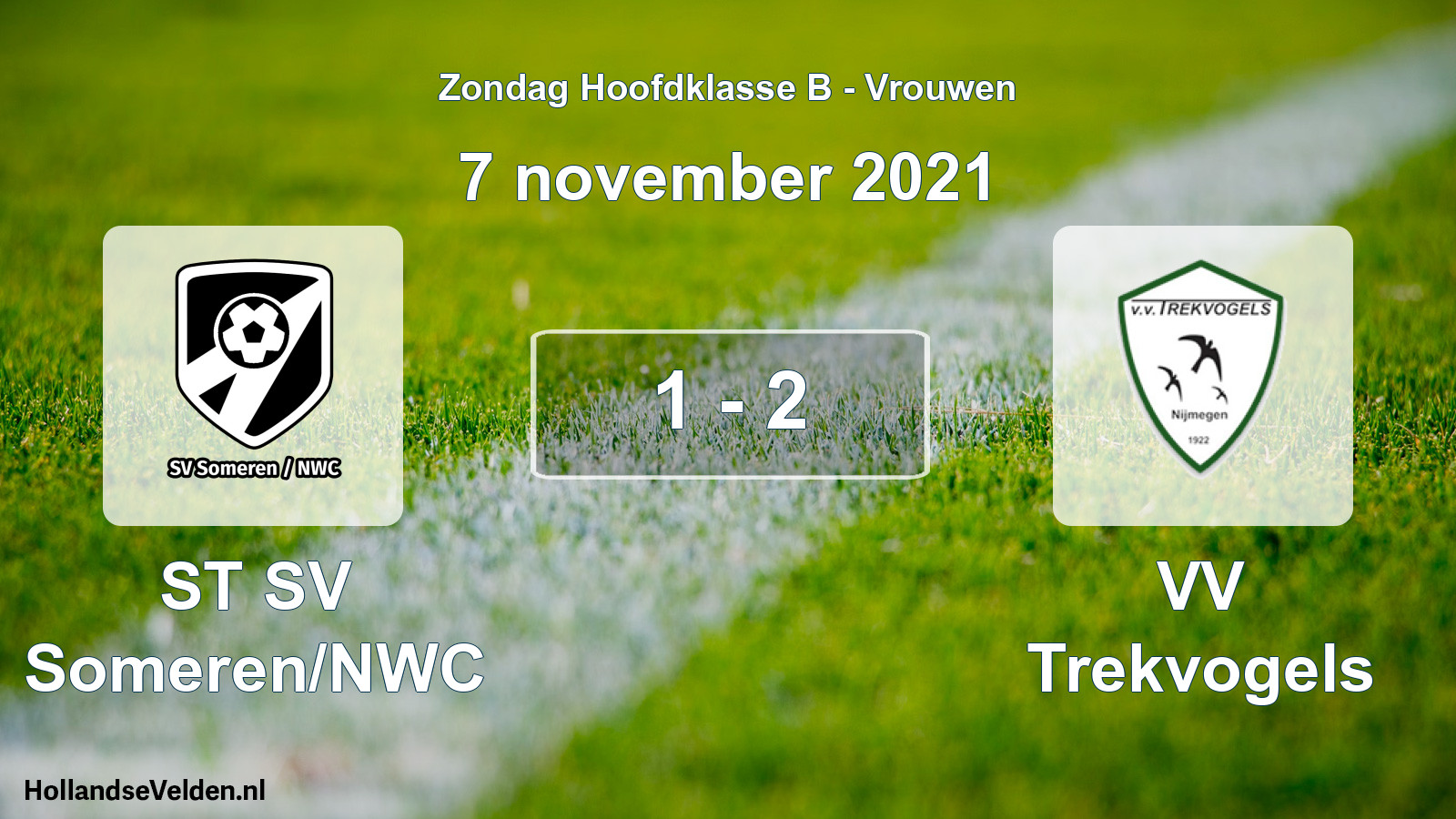 Gespeelde wedstrijd: ST SV Someren/NWC - VV Trekvogels 1 - 2 (7 november 2021)