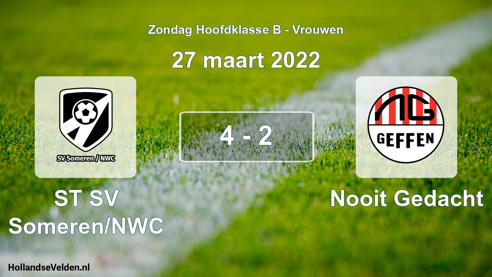 Gespeelde wedstrijd: ST SV Someren/NWC - Nooit Gedacht 4 - 2 (27 maart 2022)