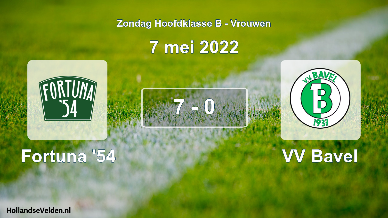 Gespeelde wedstrijd: Fortuna '54 - VV Bavel 7 - 0 (7 mei 2022)