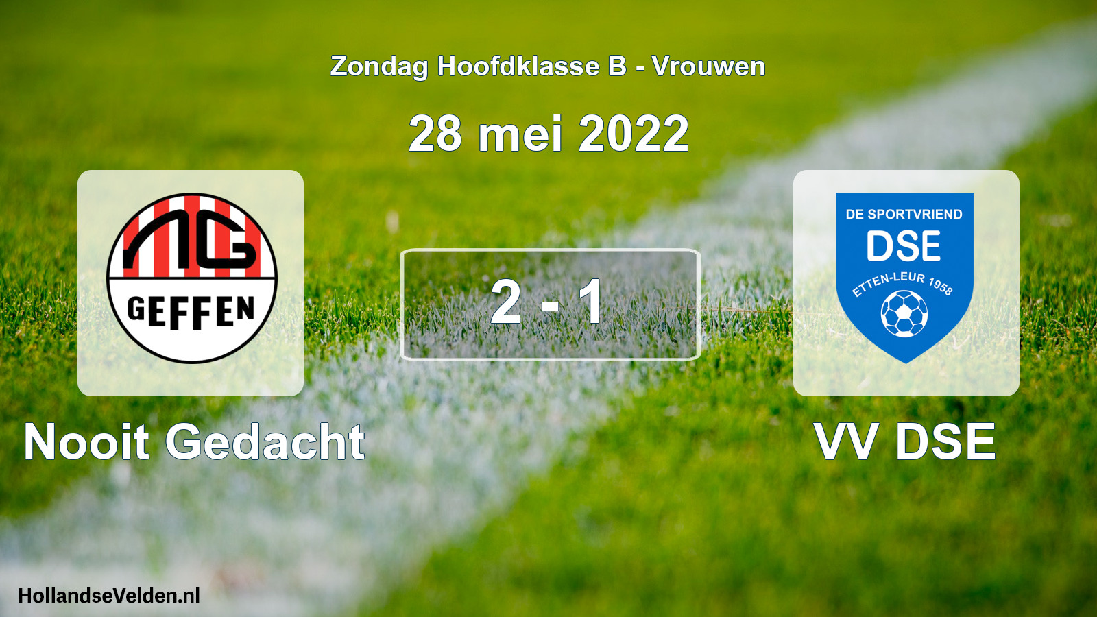 Gespeelde wedstrijd: Nooit Gedacht - VV DSE 2 - 1 (28 mei 2022)
