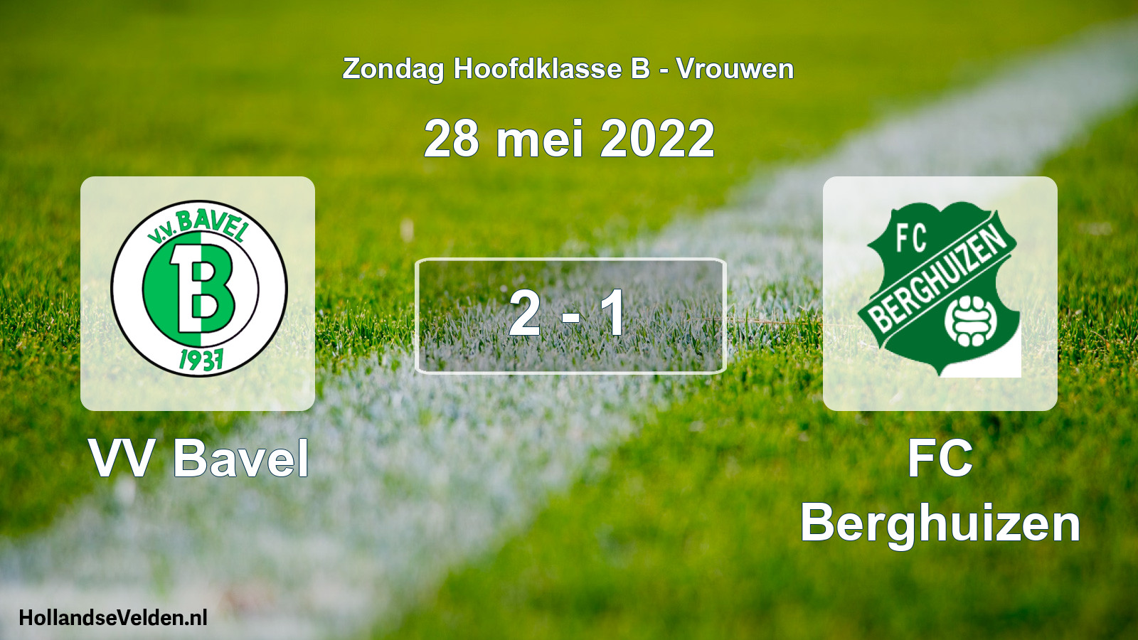 Gespeelde wedstrijd: VV Bavel - FC Berghuizen 2 - 1 (28 mei 2022)