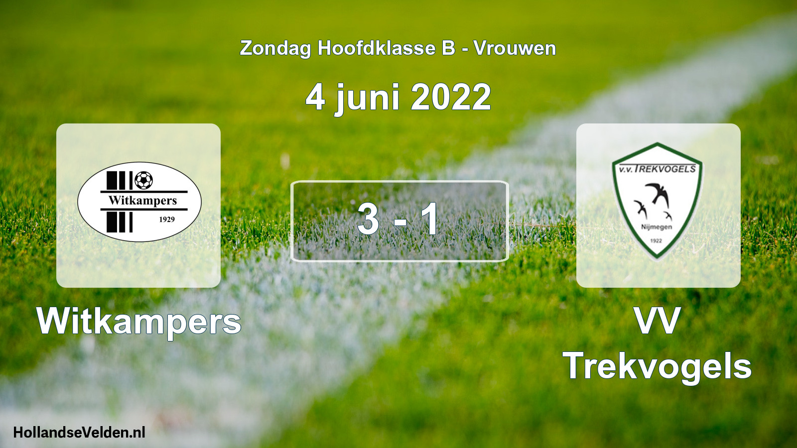 Gespeelde wedstrijd: Witkampers - VV Trekvogels 3 - 1 (4 juni 2022)