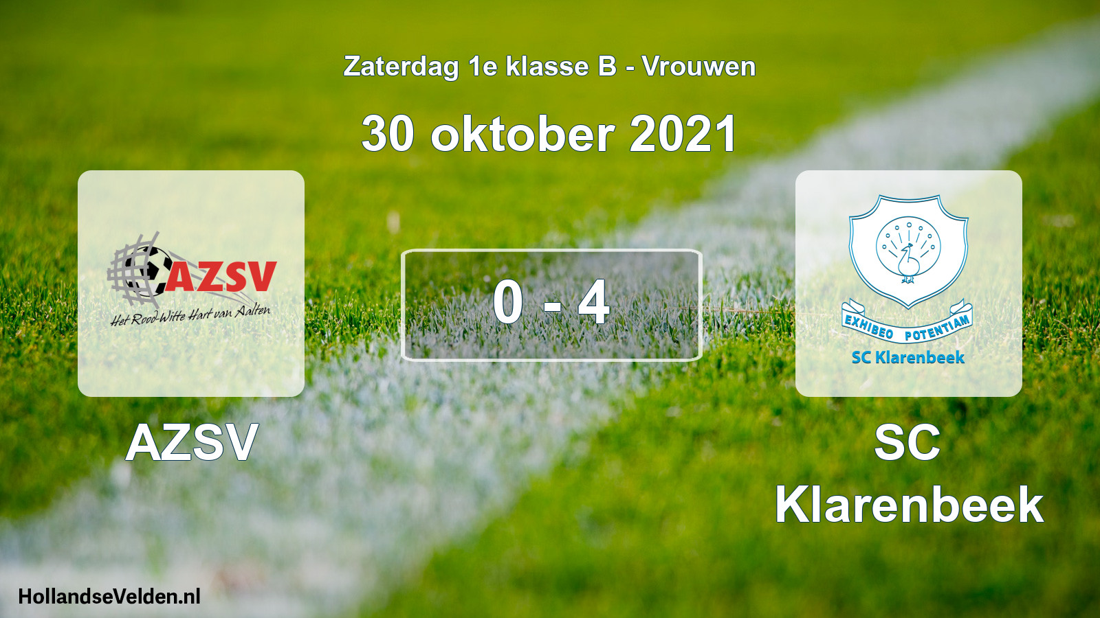 Total number of matches played: AZSV - SC Klarenbeek 0 - 4 (30 October 2021)