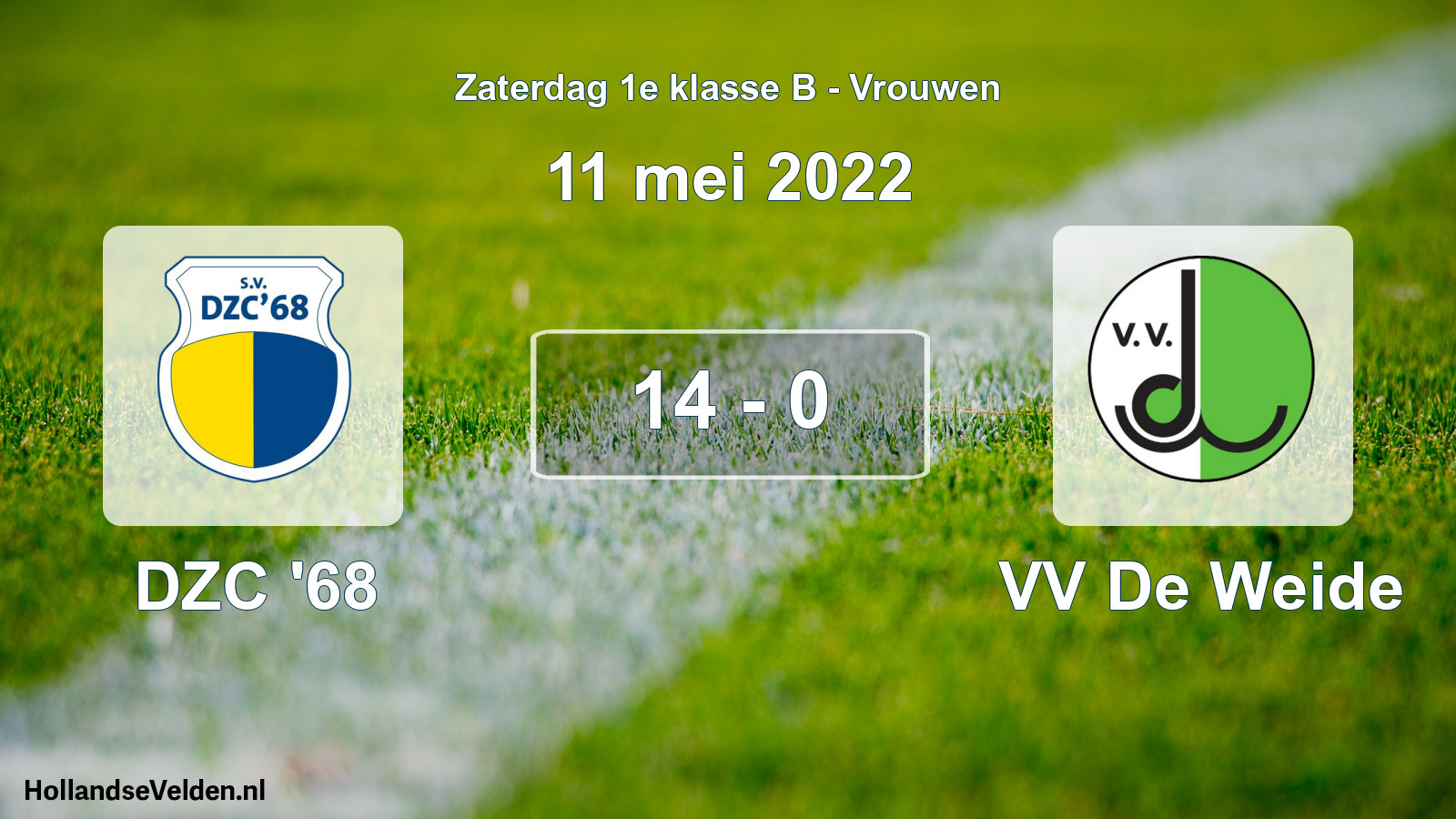 Total number of matches played: DZC '68 - VV De Weide 14 - 0 (11 May 2022)