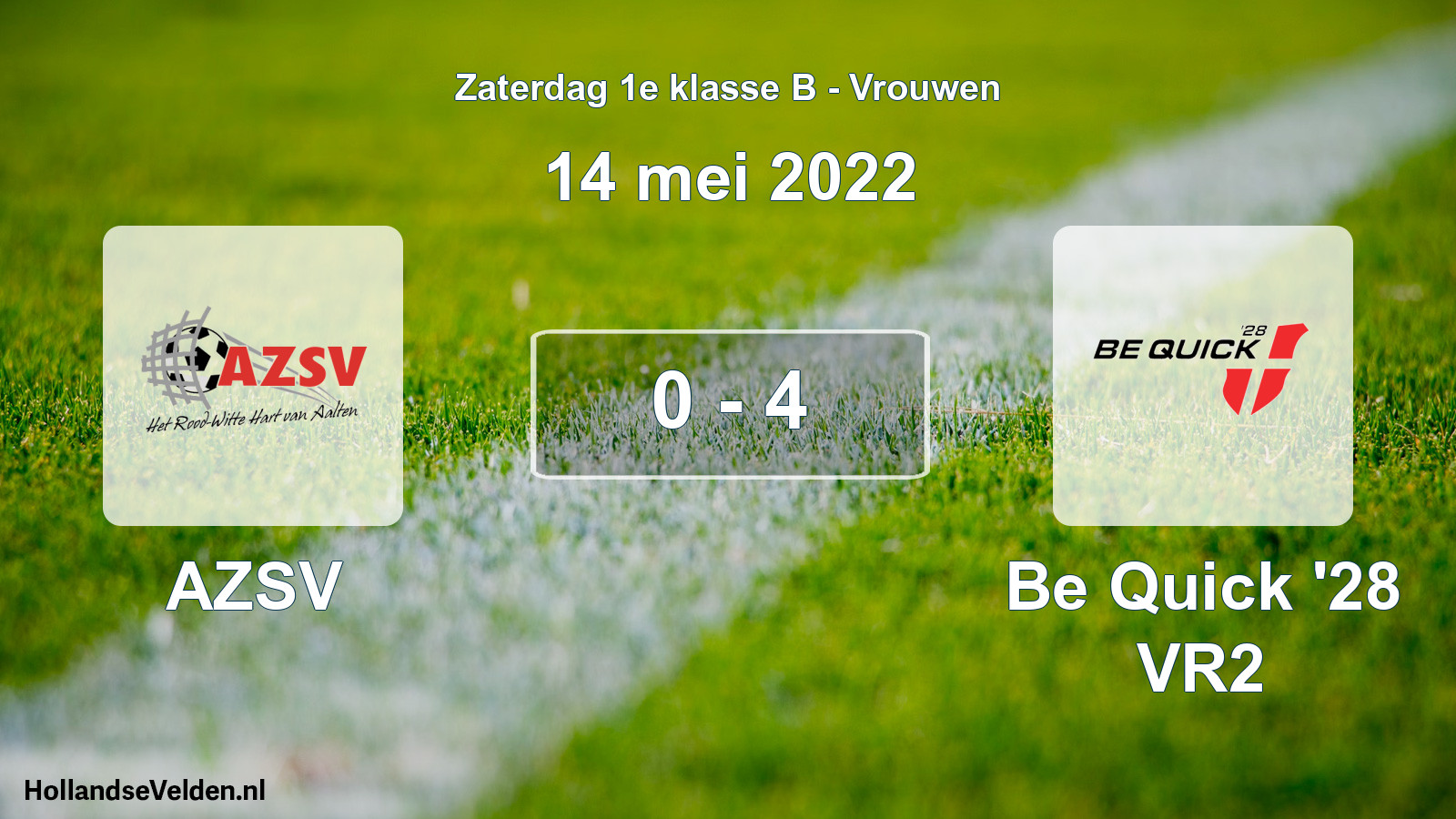 Total number of matches played: AZSV - Be Quick '28 VR2 0 - 4 (14 May 2022)