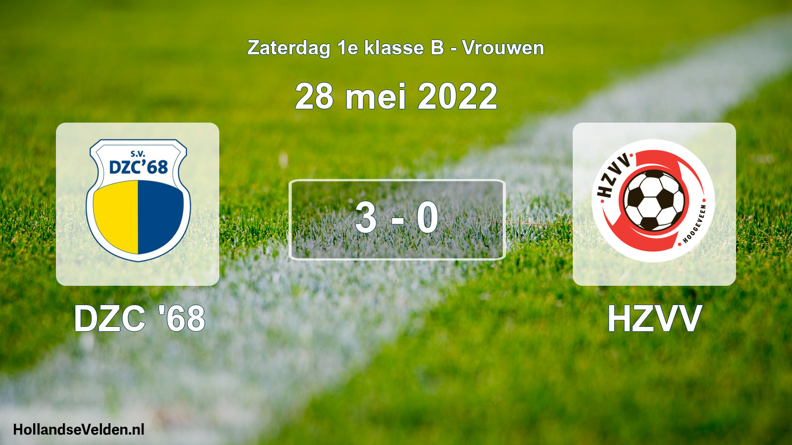 Total number of matches played: DZC '68 - HZVV 3 - 0 (28 May 2022)