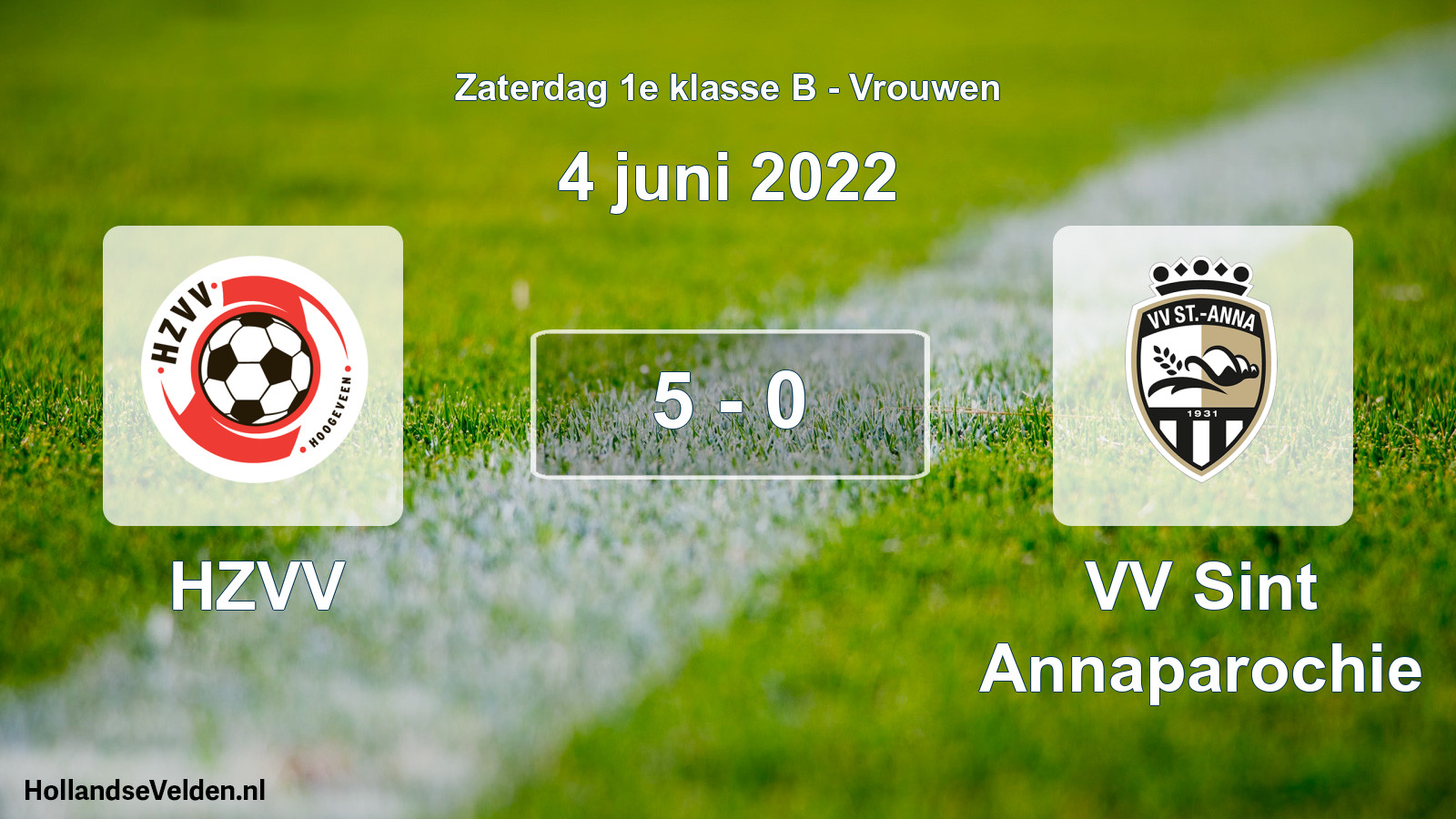 Total number of matches played: HZVV - VV Sint Annaparochie 5 - 0 (4 June 2022)