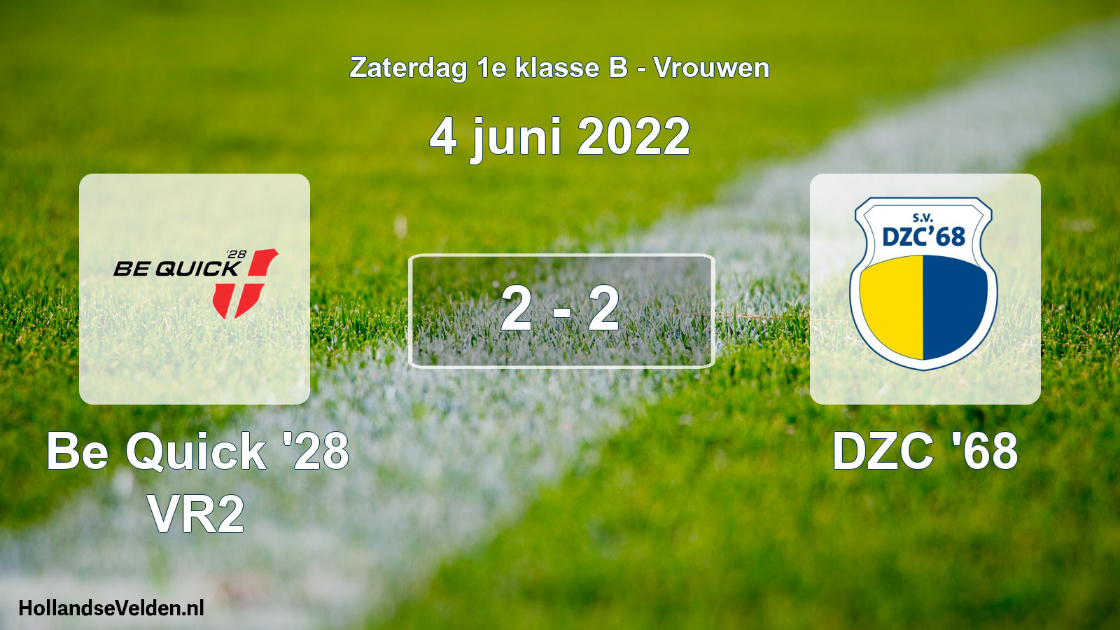 Total number of matches played: Be Quick '28 VR2 - DZC '68 2 - 2 (4 June 2022)