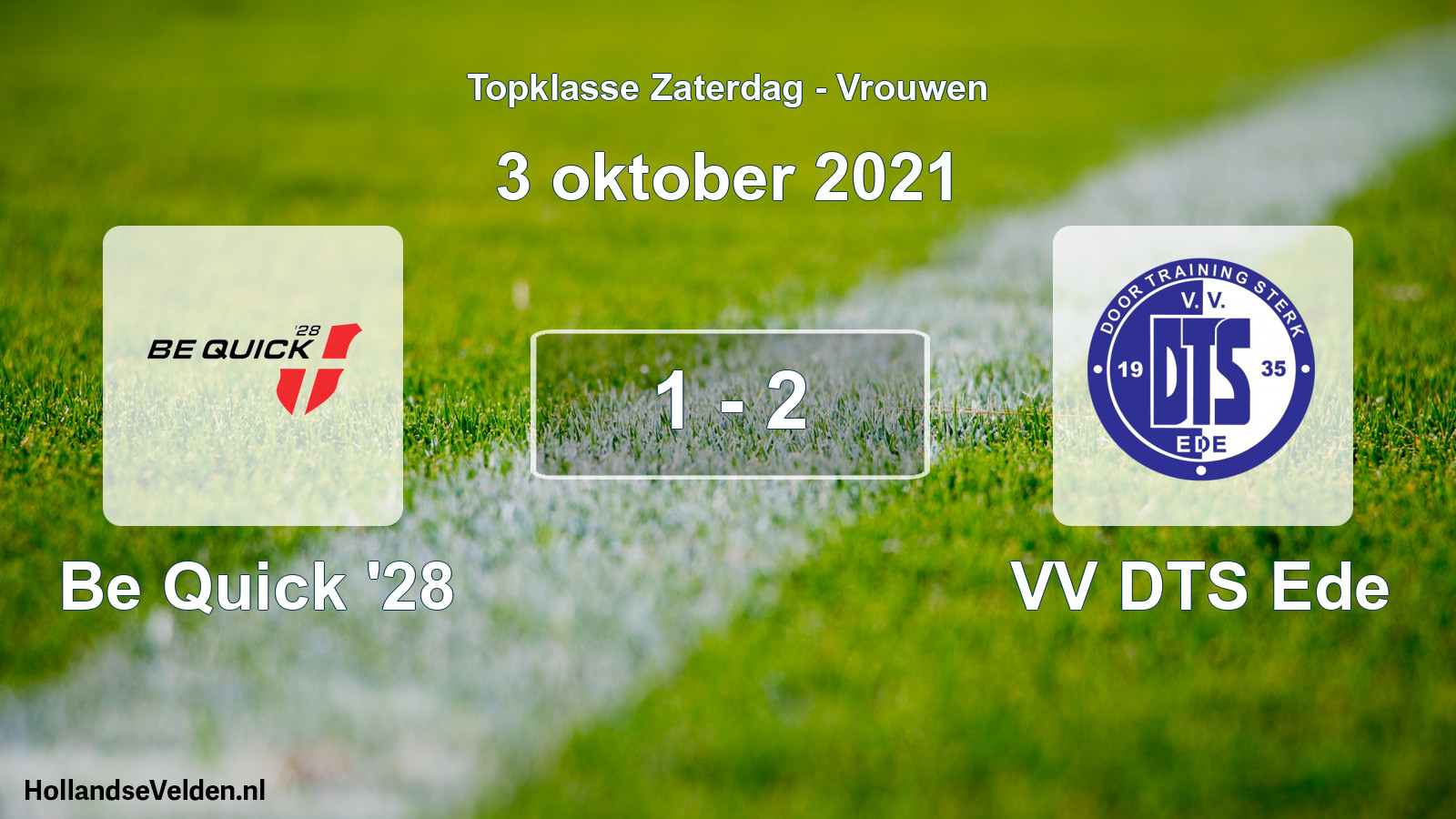 Total number of matches played: Be Quick '28 - VV DTS Ede 1 - 2 (3 October 2021)