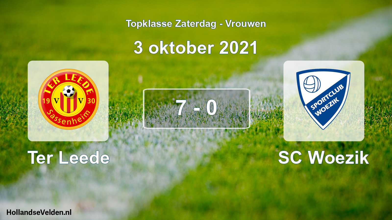 Total number of matches played: Ter Leede - SC Woezik 7 - 0 (3 October 2021)