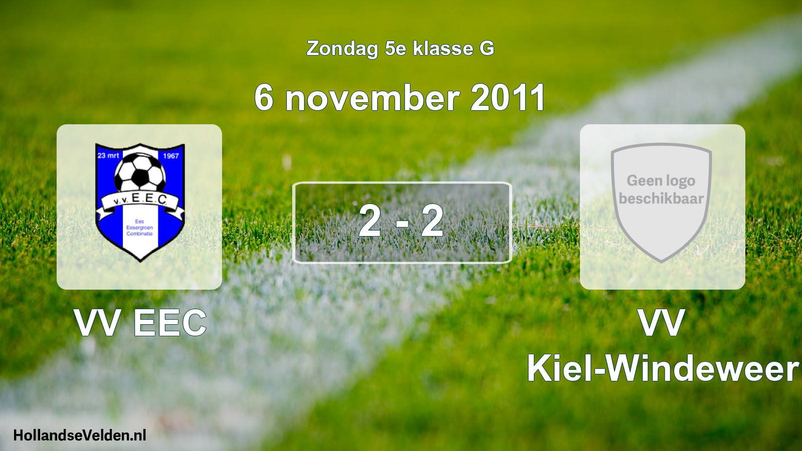 Total number of matches played: VV EEC - VV Kiel-Windeweer 2 - 2 (6 November 2011)