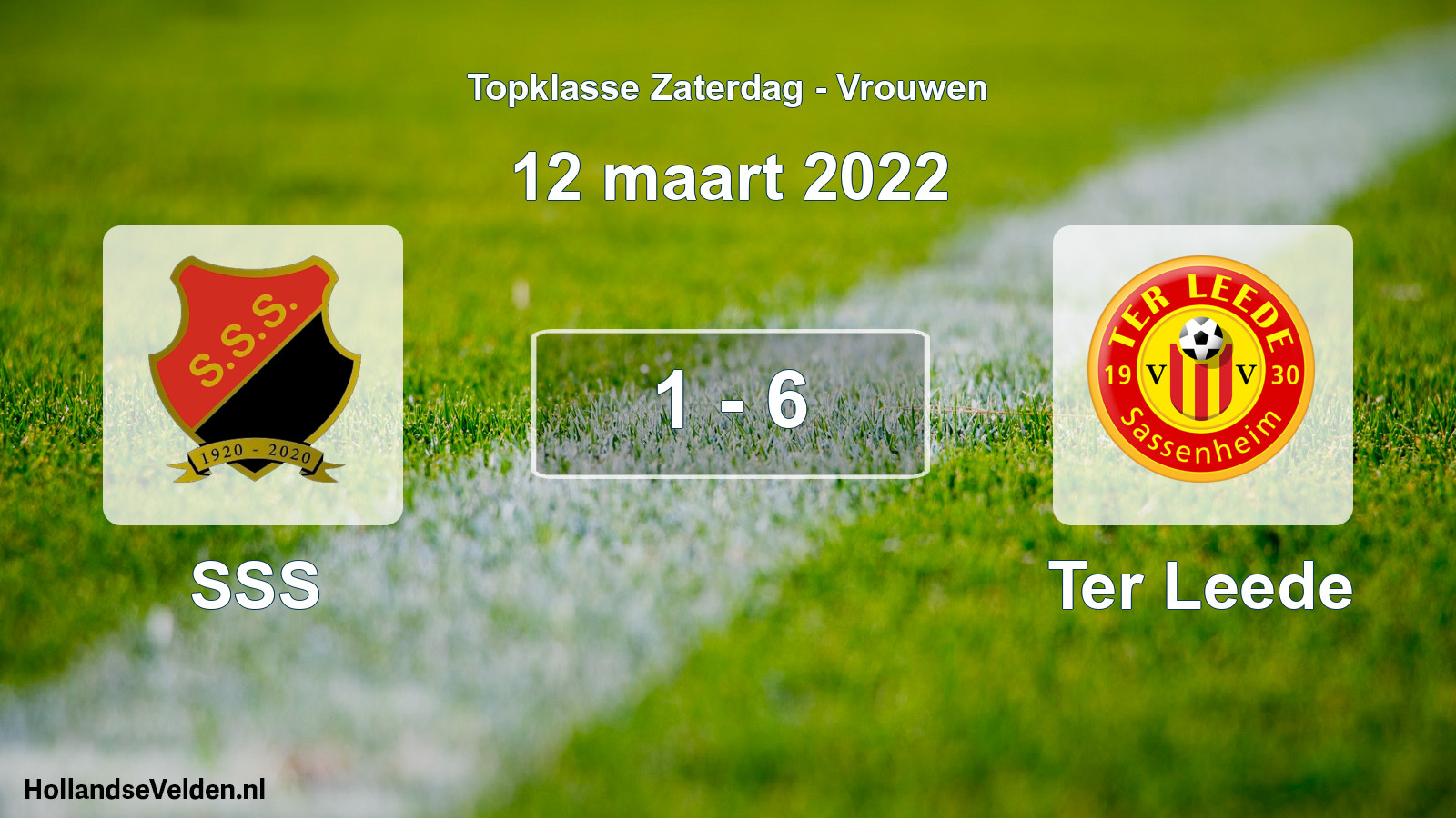 Total number of matches played: SSS - Ter Leede 1 - 6 (12 March 2022)