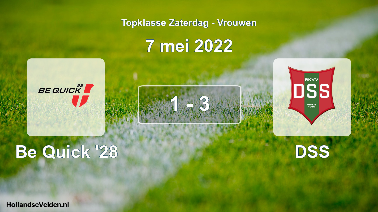 Total number of matches played: Be Quick '28 - DSS 1 - 3 (7 May 2022)