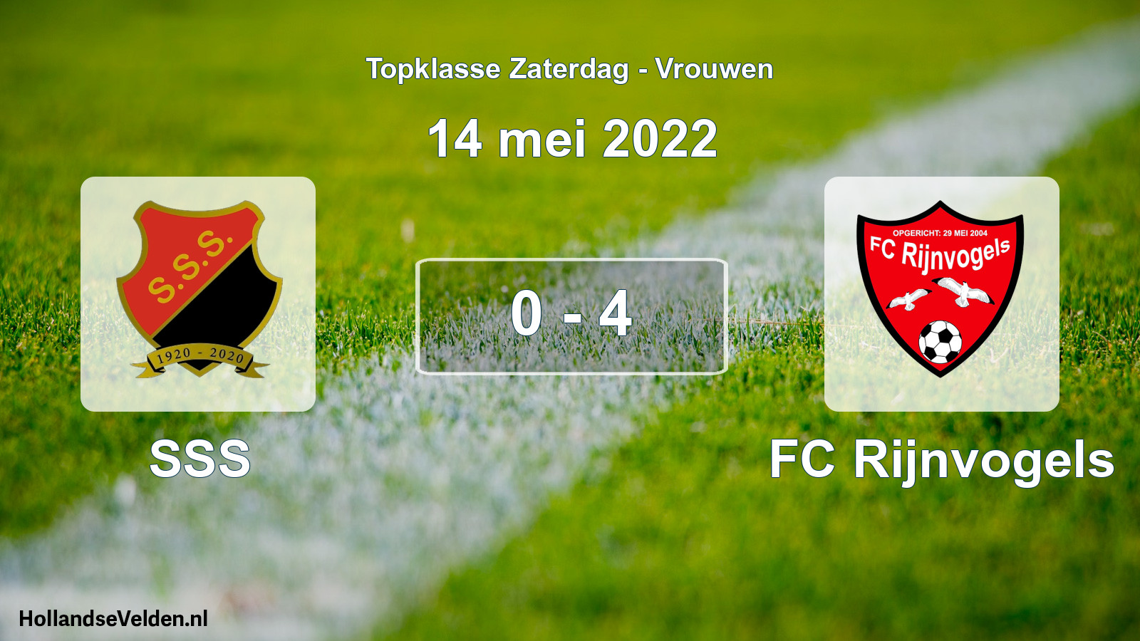 Total number of matches played: SSS - FC Rijnvogels 0 - 4 (14 May 2022)