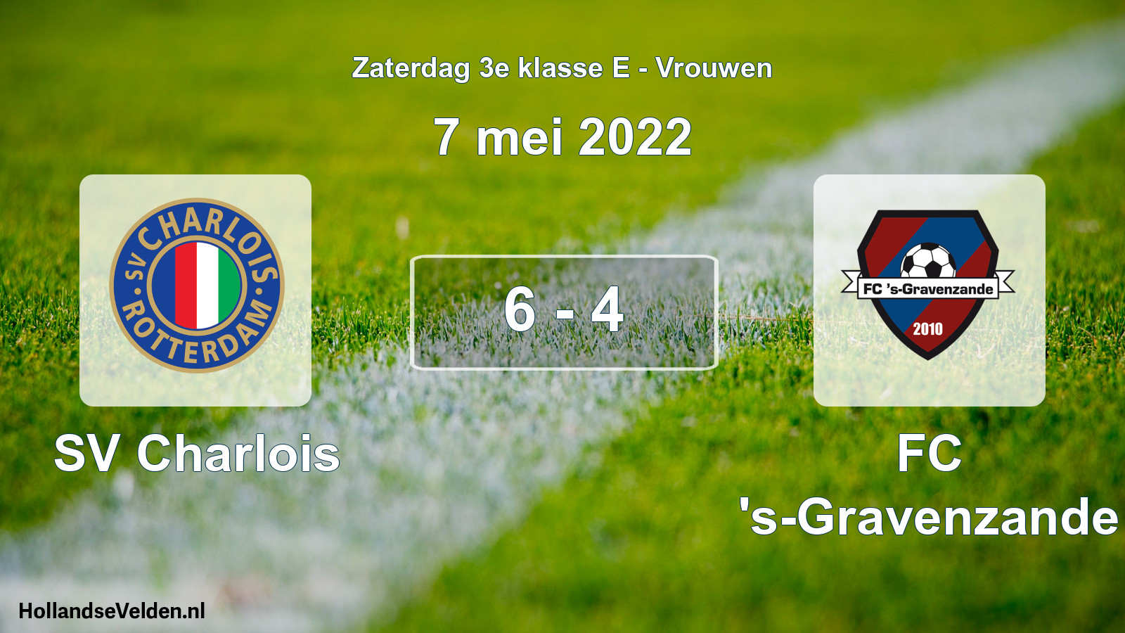 Total number of matches played: SV Charlois - FC 's-Gravenzande 6 - 4 (7 May 2022)